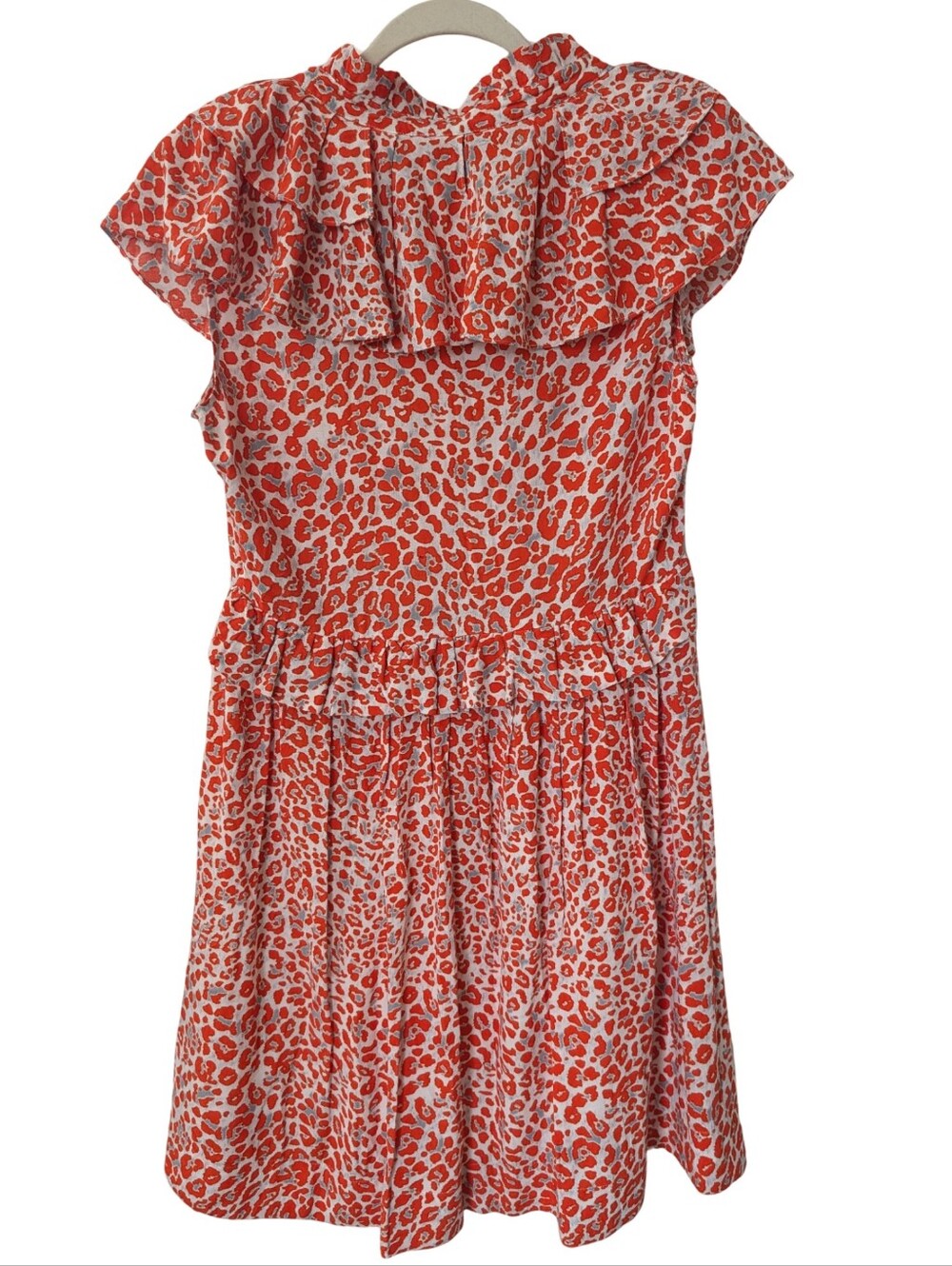 Maje Rutti Leopard Print Ruffle Mini Dress - Picture 2 of 11